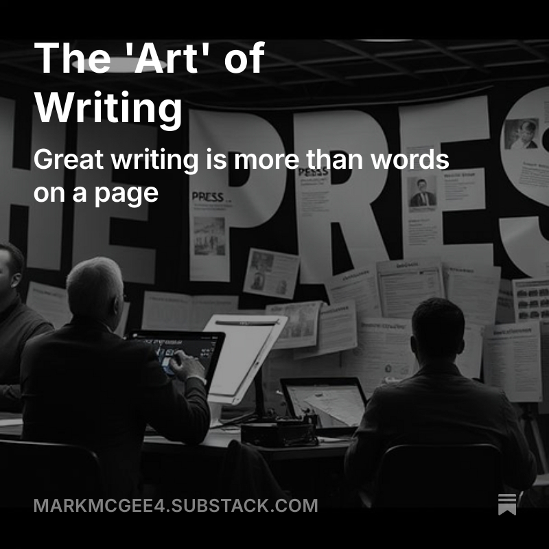 The 'Art' of writing for journalists and communications specialists.

markmcgee4.substack.com/p/the-art-of-w…