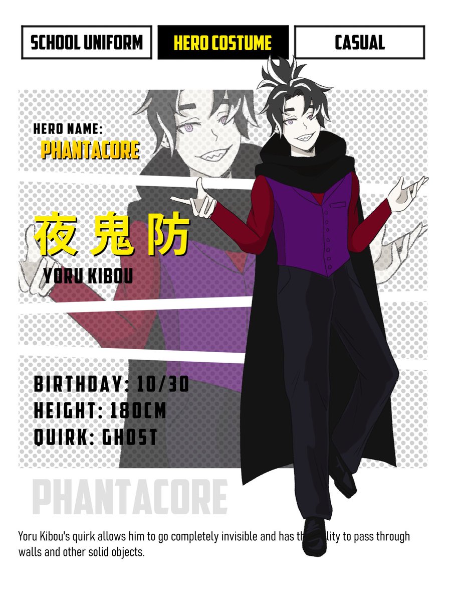 shining_heroes's tweet photo. Meet Yoru Kibou!

Yoru is one of the 20 students in my MHA Fancomic and the oc belongs to @Puffball_plays who kindly allowed me to use them in the story!

#mhaoc #mhafancomic https://t.co/iEcKkh6gj9