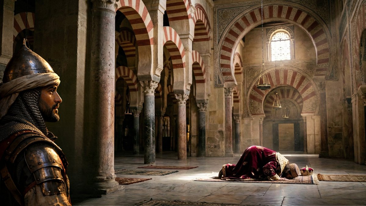 om_aslan's tweet photo. "Dünya hükümdarının, asıl Hükümdar karşısında nasıl küçüldüğünü gördüğüm gün, dünya benim için bitti."

İbnü'l-Arabî, bir zamanlar Muvahhid Devleti’de askeriyede görevliydi. Ta ki Kurtuba Camii’nde gördüğü o sahneye kadar... İbnü'l-Arabî'nin tasavvufa girmesinin sırrı bu anıydı… Bir uyanışın ve terk edişin hikayesi. 👇
