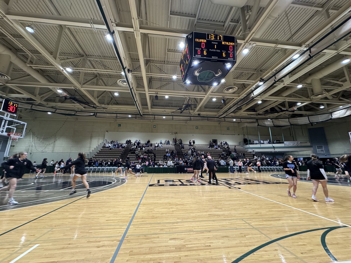 DrewWemple's tweet photo. Hello from Hudson Valley CC!

Taking a break from HM Arena to cover a pair of Sec. 2 girls’ tournament games this afternoon, joined by our new @dgazettesports intern @Joshsimon23 

First, for @spotnewsfeed, we’ve got No. 4 Bethlehem vs. top-seeded Columbia in the Class AA semis https://t.co/O3CRo67wGL