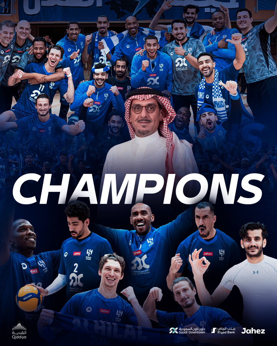 أباتشي #الهلال أبطالاً للدوري السعودي الممتاز للكرة الطائرة 🏆🏐

مبروك 💙👏