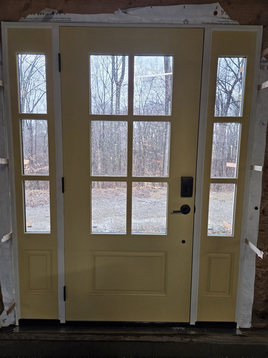 TimDoingTimstuf's tweet photo. The front door is in. Love the view https://t.co/b0G9X92uvw