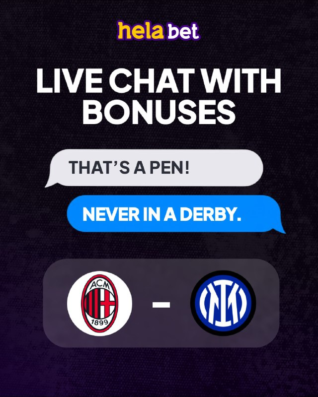 helabet_com's tweet photo. LIVE CHAT WITH BONUSES 🔥

Milan - Inter 

⛔️Rules: 
- subscription
- repost this post 
- comment during the match under this post 
- 10 random people will get promos 

The most active person will get 10$ promo from admin 😉

Find the odds here ▶️ https://t.co/7KGCC4Ei4r
Good luck to everyone! 

#Helabet #Giveaway