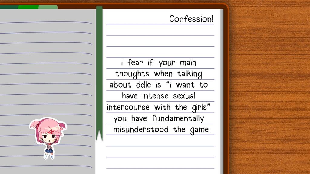 Doki Doki Literature Club Confessions tweet media