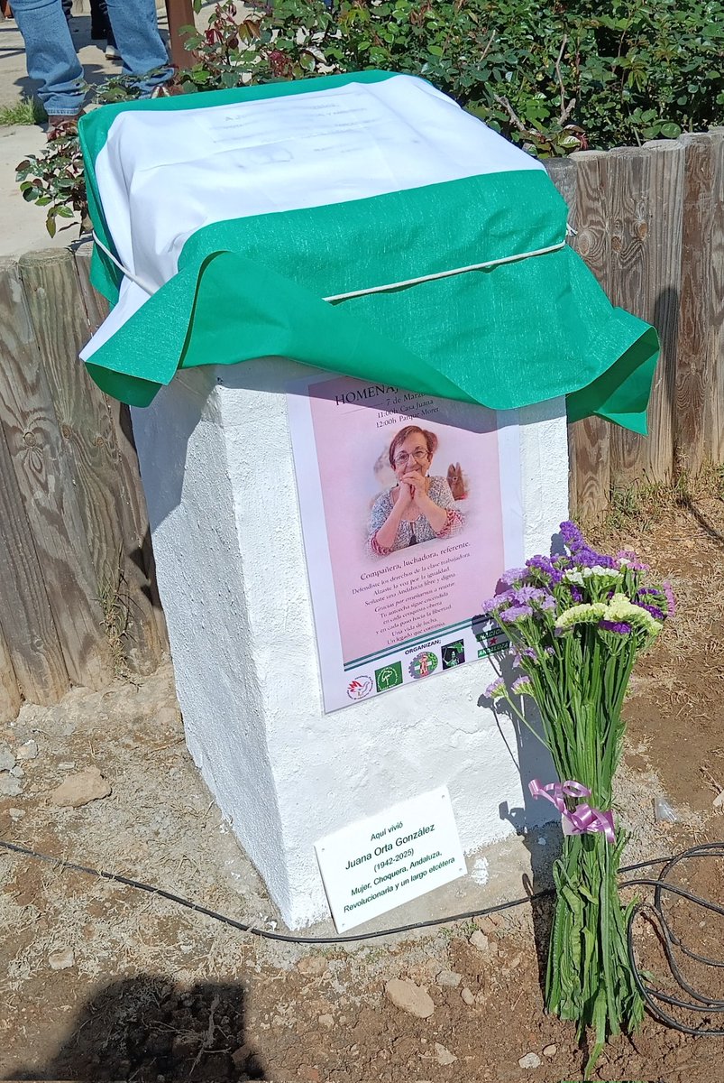 NA_Huelva's tweet photo. Homenaje a nuestra compañera Juana,en el aniversario de su fallecimiento,junto a otras organizaciones a las que perteneció: SUA, CAP José Félix Rivera, Plataforma Parque Moret y Derechos Humanos https://t.co/pIJdZdUYZs
