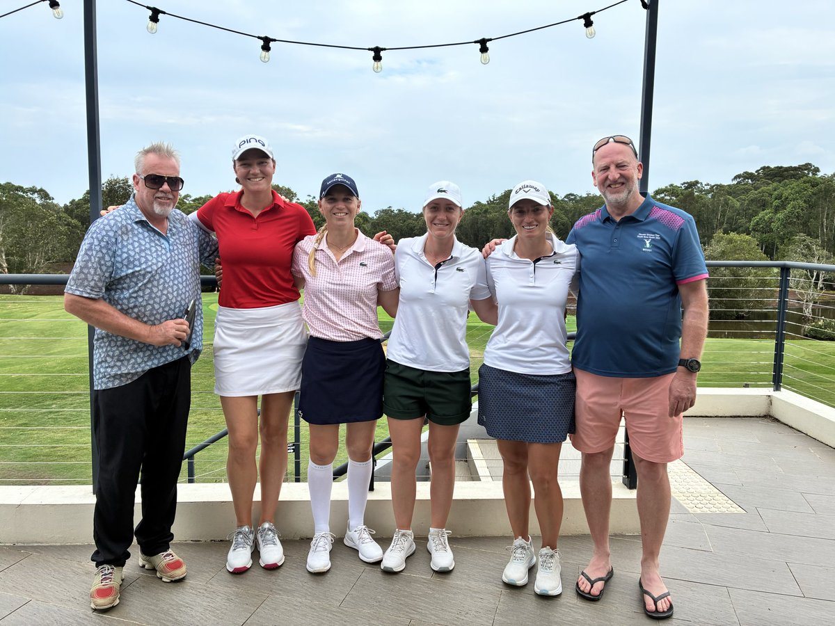 woogy25's tweet photo. We had a few visitors at #KooindahWaters yesterday with a few players who sadly missed the cut at Magenta for the  
#AusWomensClassic 
Great to see Emma Grechi,
Camille Chevalier,
Ariana Klotz and 
Agatha Sauzon have a round here, good luck next week at the Aus Open #LET https://t.co/jyRJdqK6uN