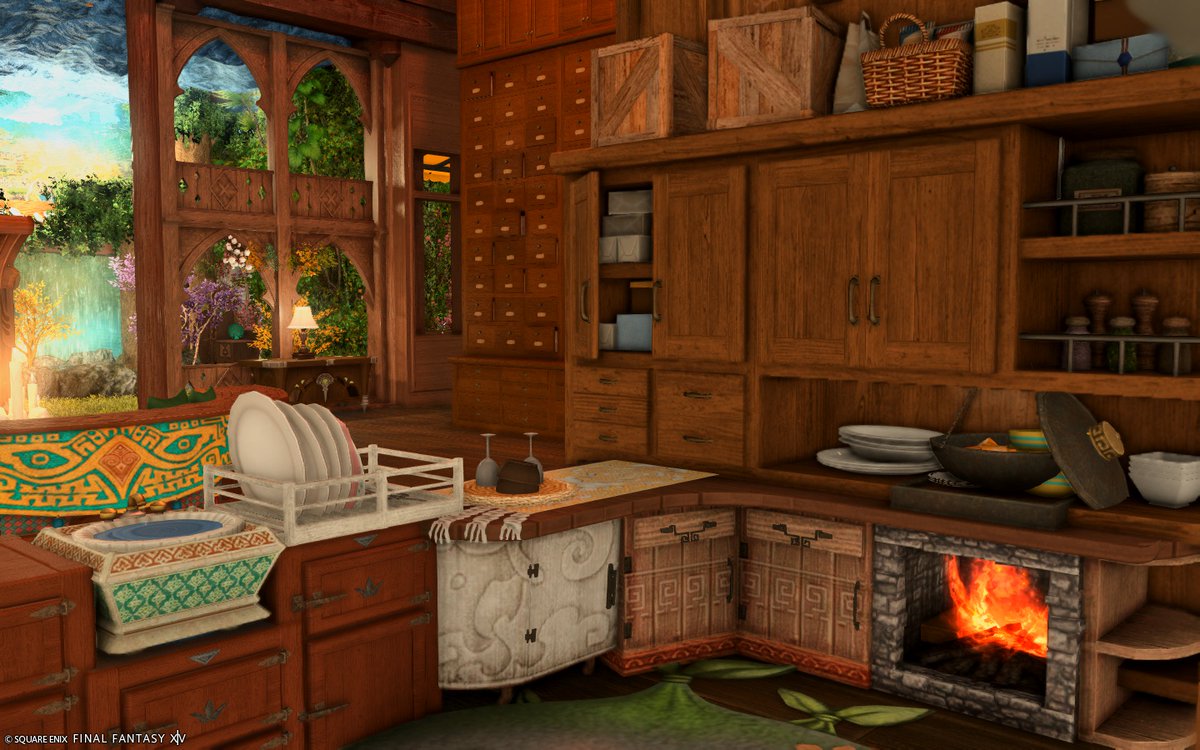 Dessabele's tweet photo. 'Somewhere In Astera'  A monster hunter dwelling you might find in Astera.  Find the Loporrit and save him!                                                Location: Crystal/Coeurl/Lavender Beds/W-30/P-28  Video to follow   #FF14ハウジング #FF14Housing #hgxiv #HousingEden https://t.co/SimrV3RqvM