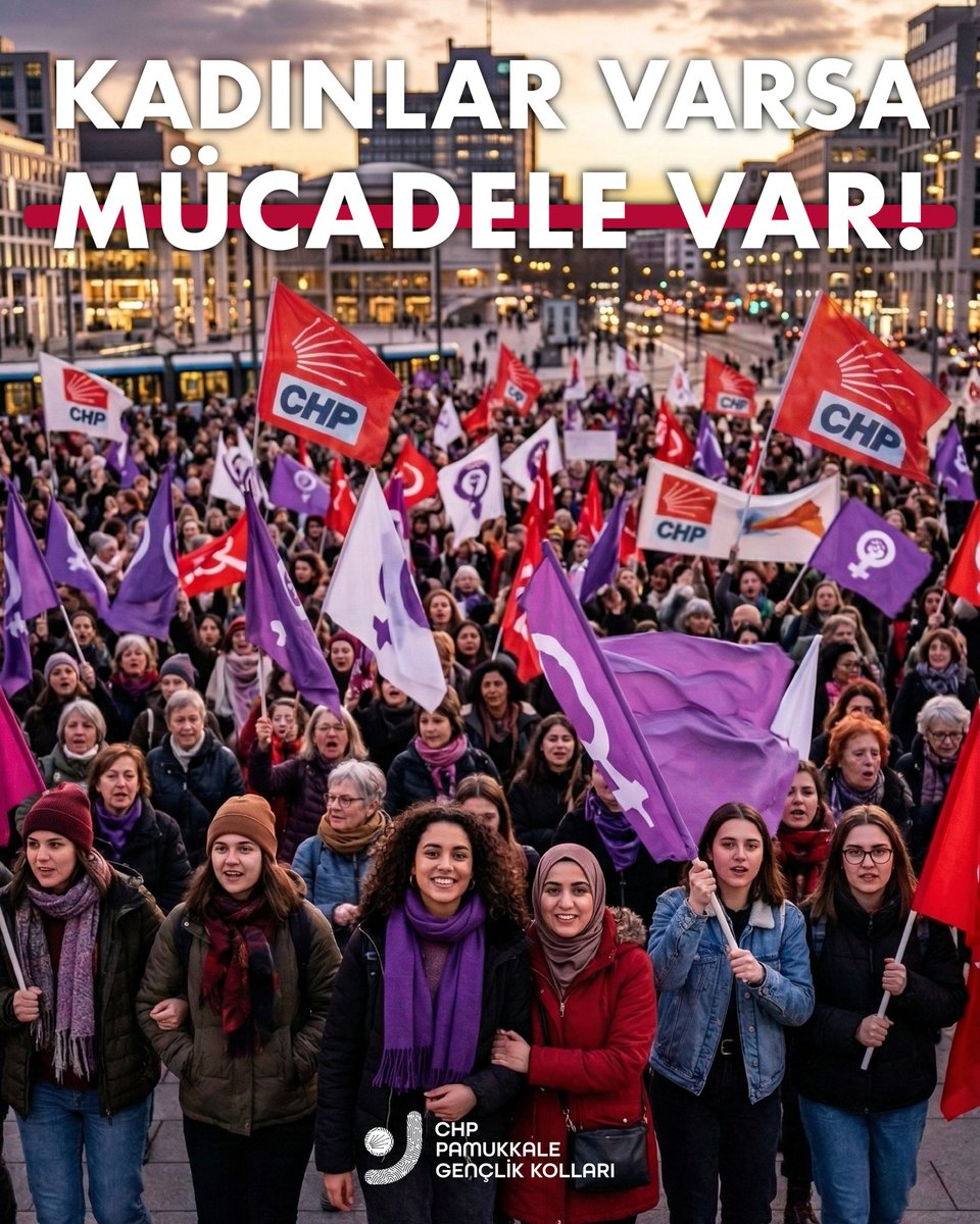 Kadınlar varsa mücadele var!
Eşitlik, özgürlük ve adalet mücadelesi; kadınların emeği, cesareti ve dayanışmasıyla büyüyor.
Cumhuriyetin değerlerini, laikliği ve eşit yurttaşlığı savunmaya; kadınlarla omuz omuza yürümeye devam edeceğiz.
8 Mart Dünya Kadınlar Günü kutlu olsun