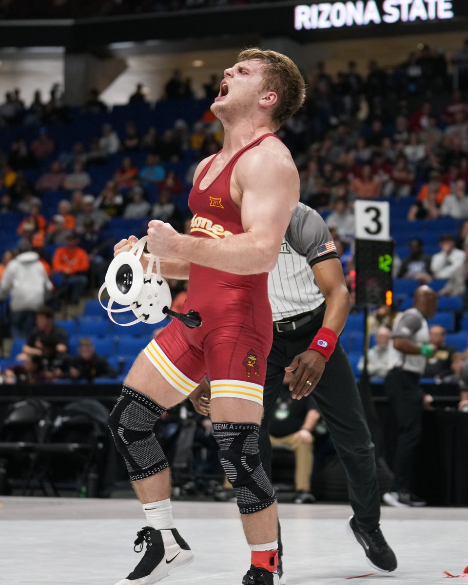 CycloneWR's tweet photo. Nine Cyclones have qualified for the NCAA Championships 🎟️

It's the eighth-consecutive season under @CYWrestle_KD Iowa State has sent eight-plus qualifiers to the national tournament.

Session 3 recap ⤵️
📰 https://t.co/sL0EuerdTW

🌪️🚨🌪️ https://t.co/a4L9NMb947
