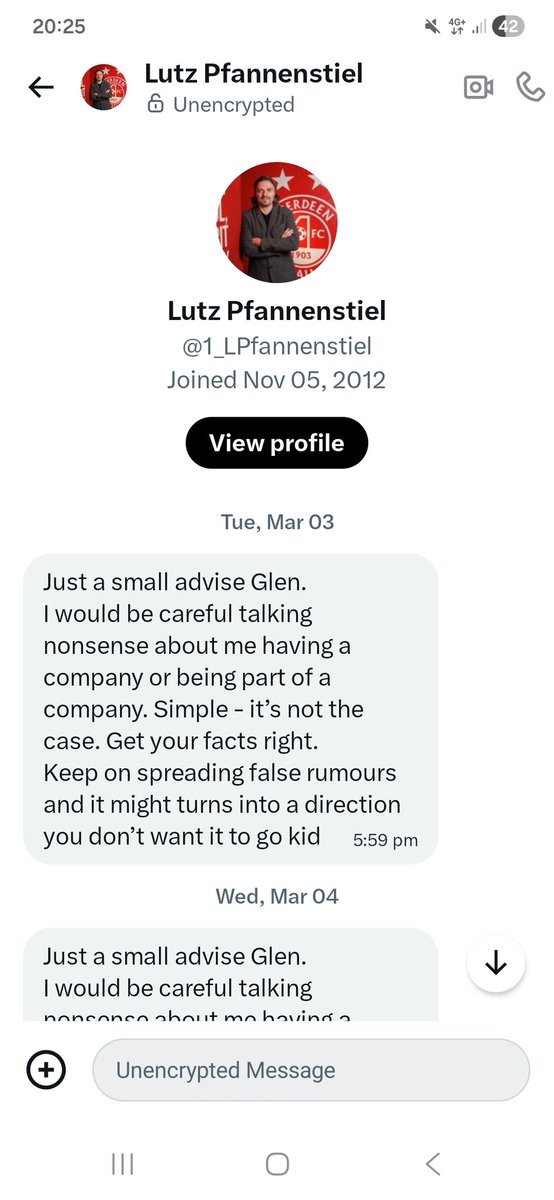 Just some small advice Lutz. I would be careful talking nonsense about having an appointment being imminent. Simple - it’s not the case. Do your job. Keep on failing the fans and it might turn into a direction you don’t want it to go kumpel.