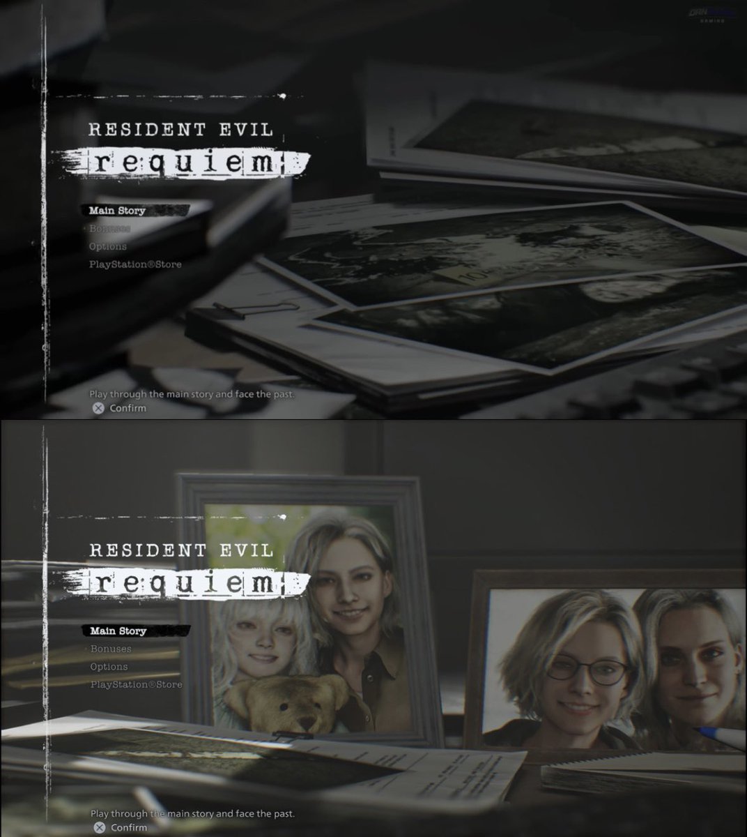 i love this trend in recent resident evil games of the main menu changing after completion