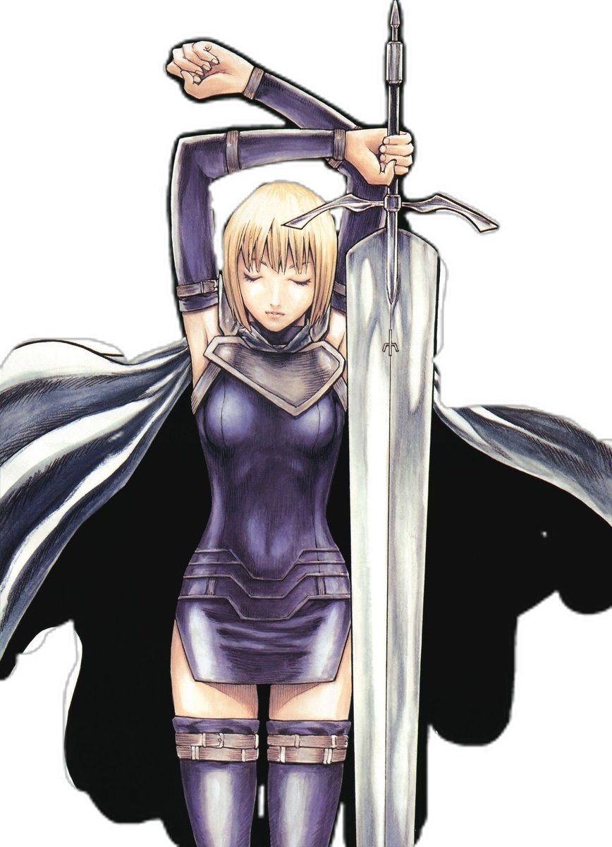retro_anime's tweet photo. Claymore artwork by Norihiro Yagi https://t.co/urOefxzenE
