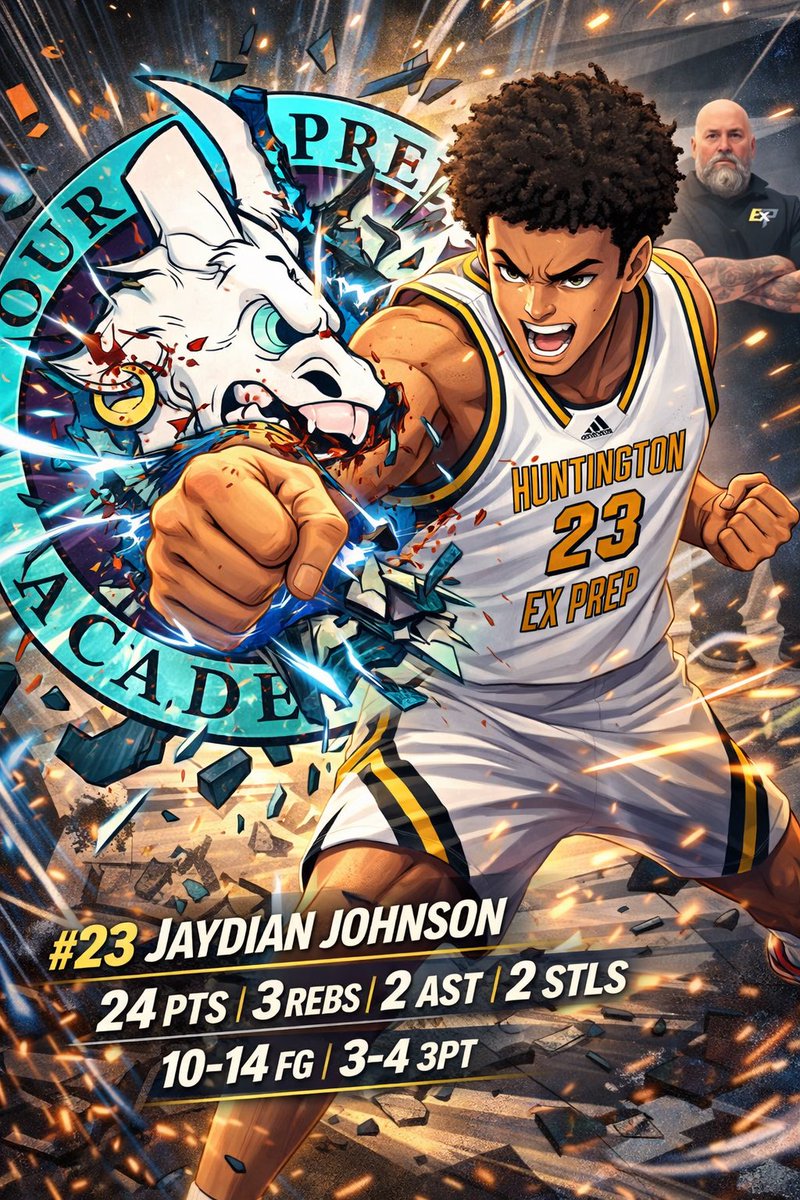 ExP_PostGradMBB's tweet photo. Year 1 in the @OPCBball we have found ourselves in the Conference Championship game with a 111-93 win over O.U.R Prep!! Championship Sunday !! Some of our leading scorers!!! All my guys love Anime so we did some cool edits for them!!! @CoachStacy23 @POSTGRADFORUM @VerbalCommits https://t.co/ZU7j6XQE5E