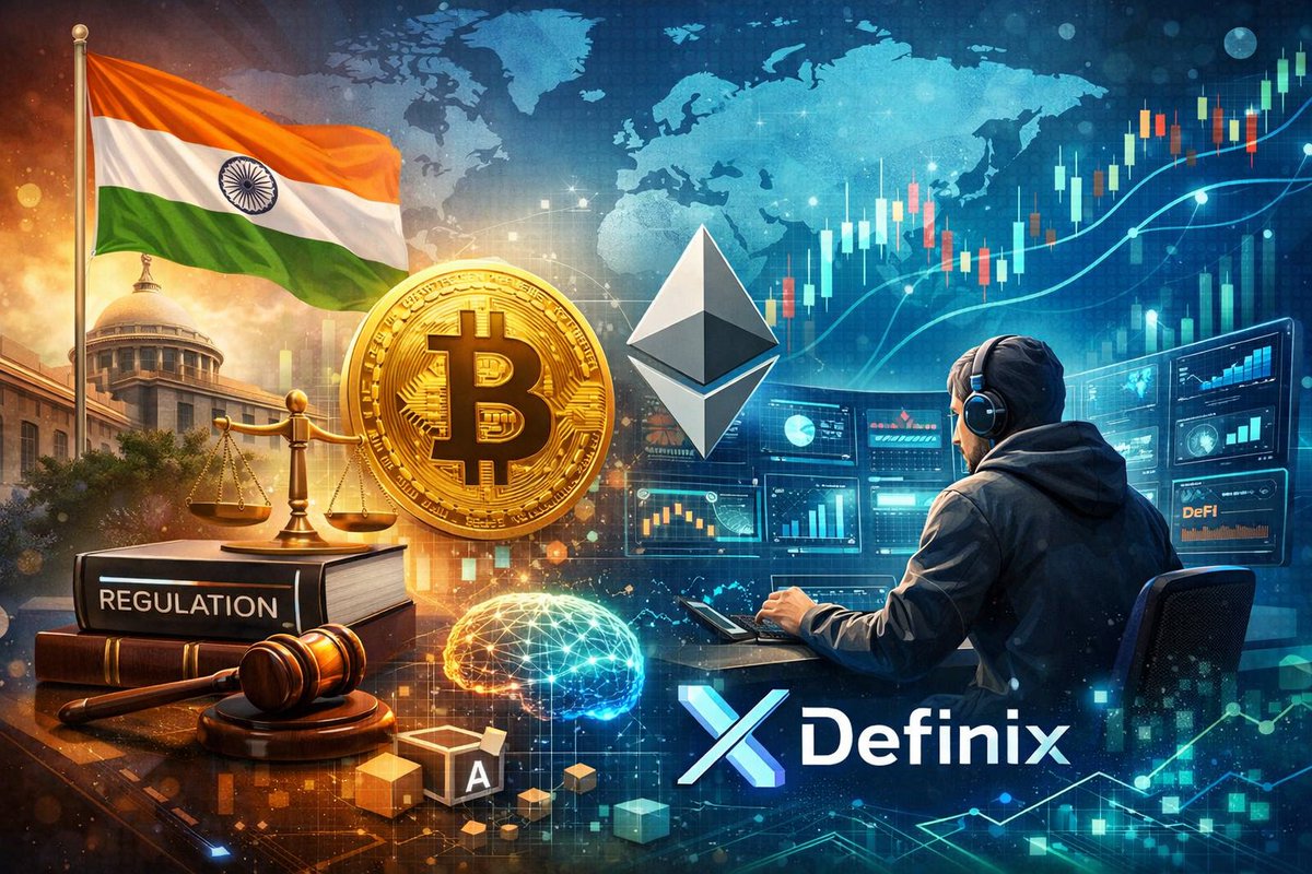 DefinixApp's tweet photo. Crypto is moving from hype to serious policy discussion in India 🇮🇳

With lawmakers pushing for clearer rules and industry calling for regulatory clarity, the digital asset space is entering a new phase of maturity.

Platforms like Definix represent this shift:
⚡ AI-assisted trading tools
📊 Market insights
🔗 DeFi infrastructure
🌍 Global crypto access

The future of trading will belong to platforms that combine technology, transparency, and smarter tools for traders.

This isn’t just crypto growth.
It’s the evolution of digital finance. 🚀

#Definix #Crypto #Web3 #Blockchain #AITrading
