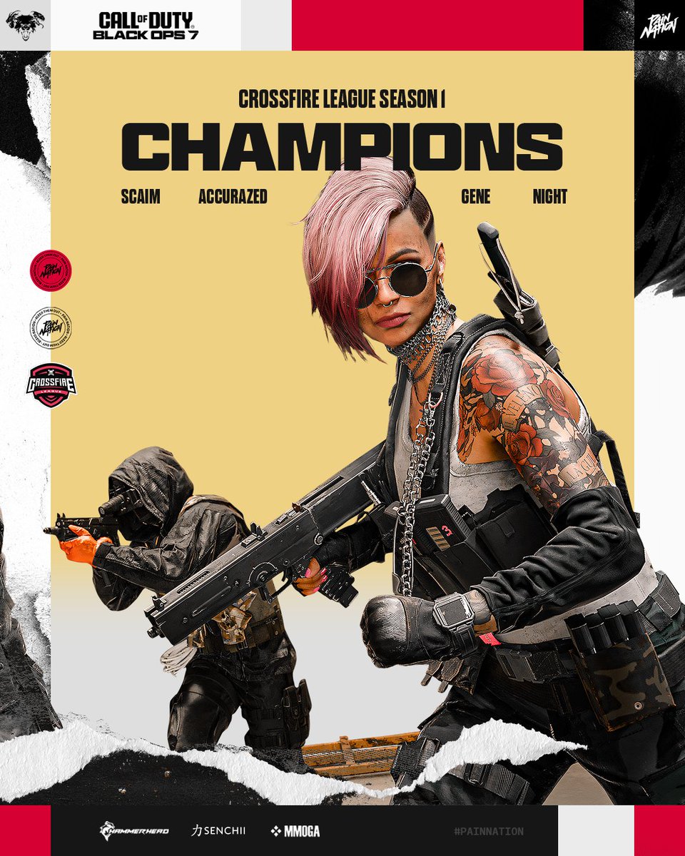 PainNationDE's tweet photo. THEY GET IT DONE FROM THE LOWER BRACKET! 🏆

Painsioners are your @CrossfireGGs Division 3 CHAMPIONS! 🥇

🏆@Scaiim
🏆@NYGene_
🏆@NightEU_
🏆@Accurazed

#BleedThemOut 🩸#Champions https://t.co/ZEcdt1mU2u