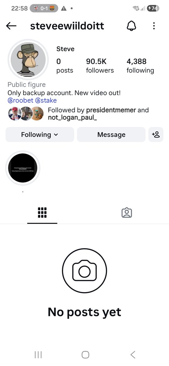Presidentmemer's tweet photo. @stevewilldoit Please I need your help, is this your real back up account? As I'm pretty sure I have just been scammed. https://t.co/P1bCFwVgfR