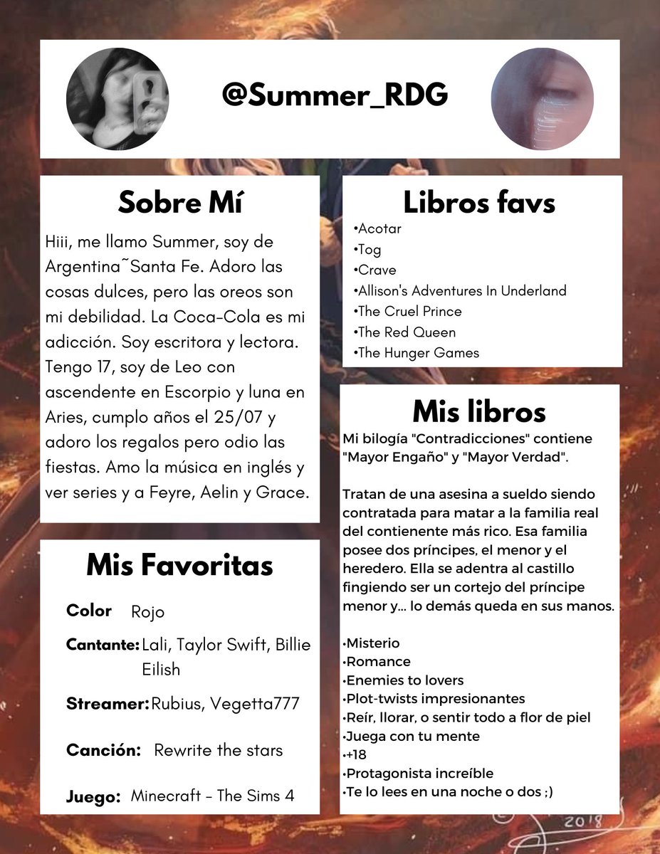 hay integración, revivió booktw (lo único que cambié de la ficha es que ahora tengo 20 años). No soy nueva ni nada pero quiero más mutis con mis gustosss (y que respondan)💖💖💖. Soy booktoker y bookstagramer también ;) #integracionbooktwt #BookTwitter