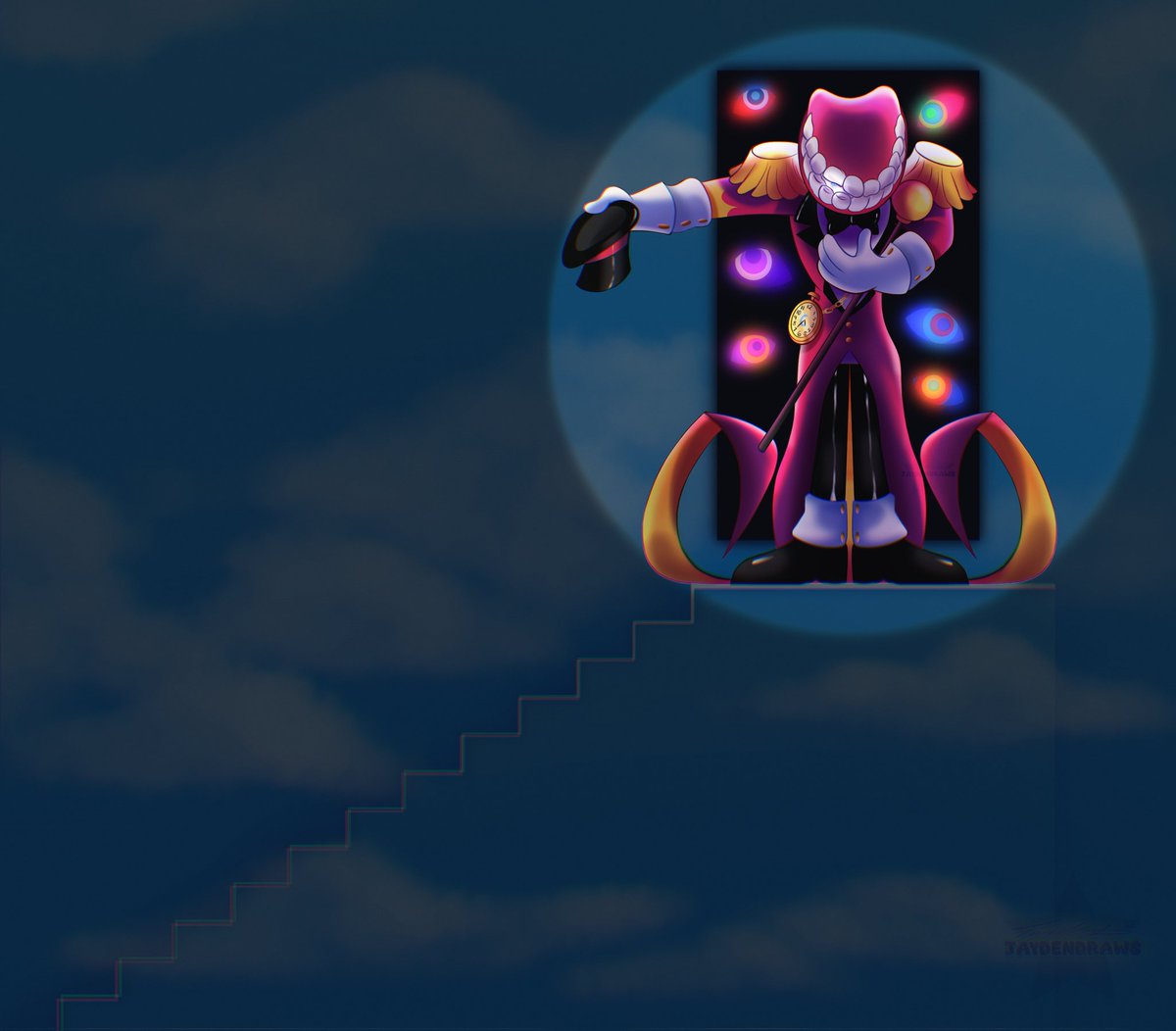 "In case I dont see ya, Good Afternoon, Good Evening and Goodnight" 🦷❤️☁️ #theamazingdigitalcircus #tadc #tadcfanart #caine