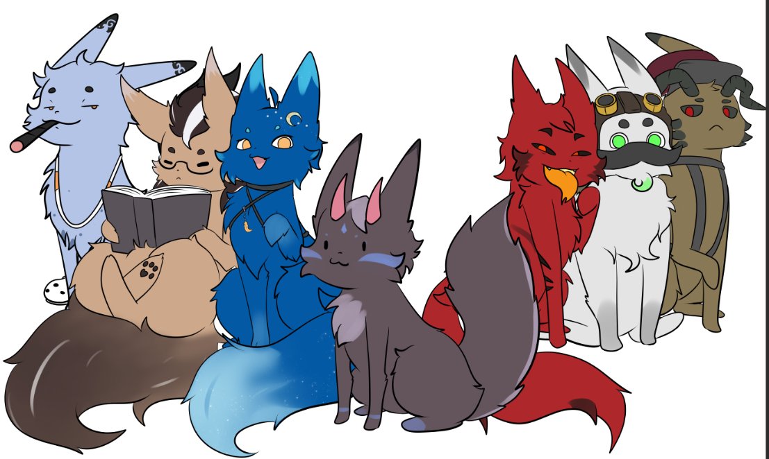 Miss_Dusk's tweet photo. last night, I opened up a new doodle redeem: "Draw me a StarpupSona". I got so many who were interested and these were the results! 

(Starpups are the name I've given my community) https://t.co/jIa7ruNEOp