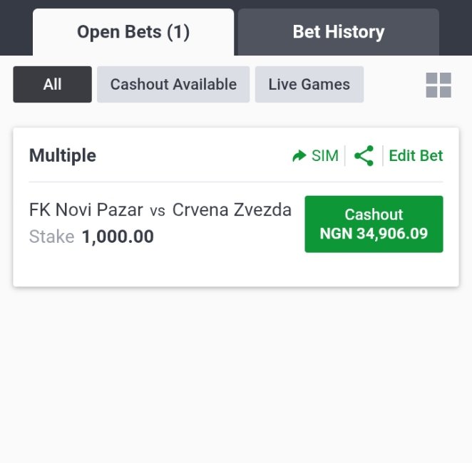 toba0100's tweet photo. It’s sad I had to cash out because I need to pay a ₦33k loan. 💔 There were still 4 games left. @Mrbankstips https://t.co/2oCpD18Hfv