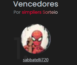 Parabens <a href="/sabbatelli720/">PogO</a> 

Foi enviado DM e voce tem até 24 horas para responder.