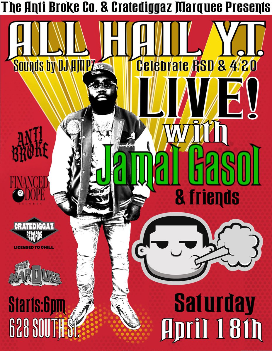 WhoIsJamalGasol's tweet photo. S/O @All_Hail_YT we Live in Philly April 18 💨💨💨 

Tickets available here: https://t.co/5YVJXe1Ar8 https://t.co/qyu6V0329Y