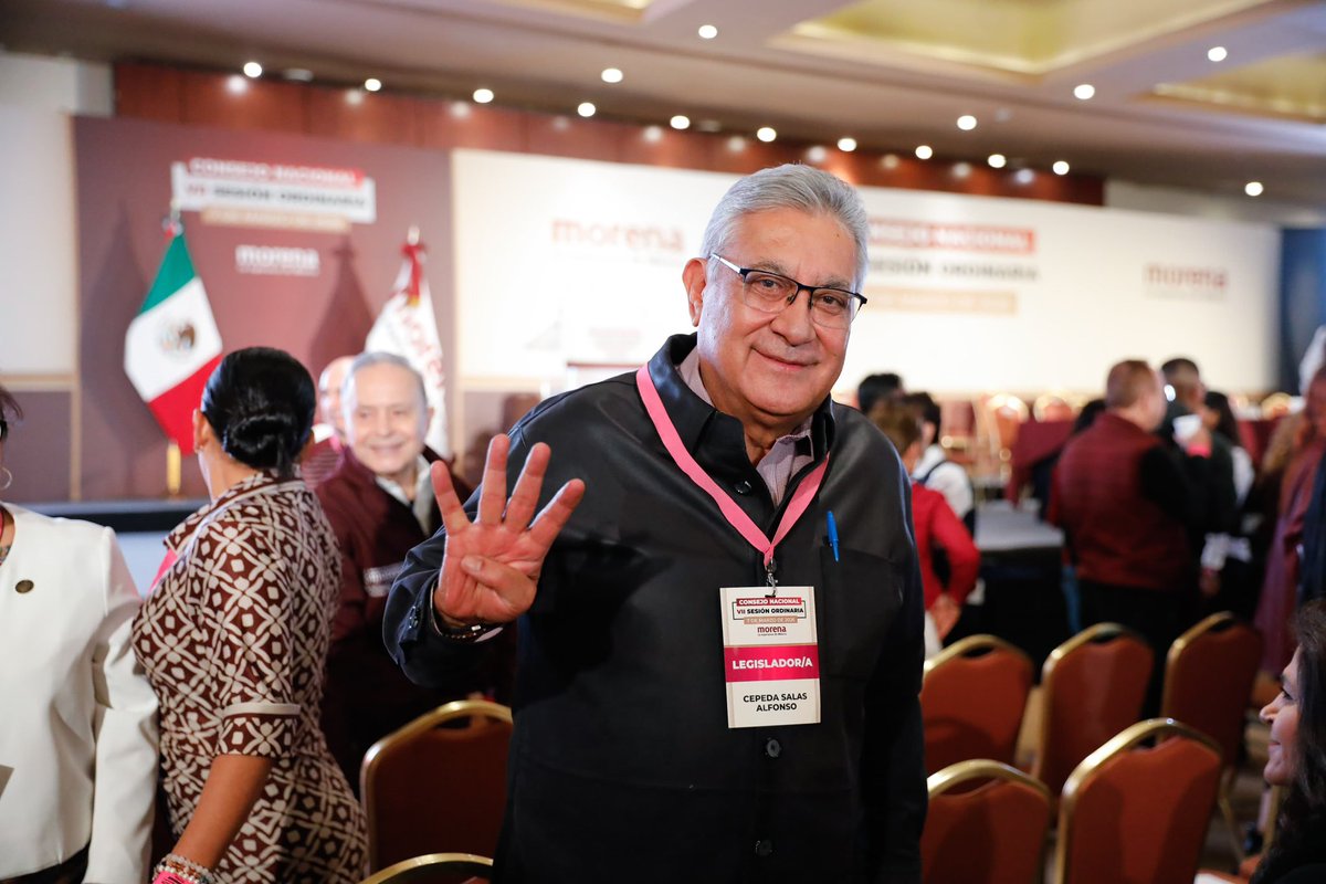 AlfonsoCepedaMx's tweet photo. Estuve en la VII Sesión Ordinaria de Consejo Nacional @PartidoMorenaMx.

En este encuentro nos organizarnos para seguir fortaleciendo el movimiento que impulsa la transformación del país. Con unidad y compromiso, respaldamos el proyecto que encabeza nuestra Presidenta, la Dra. @Claudiashein.

Avanzamos con rumbo, en favor del gran pueblo de #México. 🇲🇽