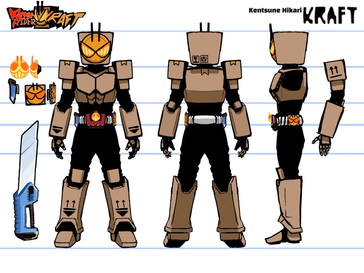 Reference picture/ turn around for Kamen Rider Kraft!

#kamenrider #OC