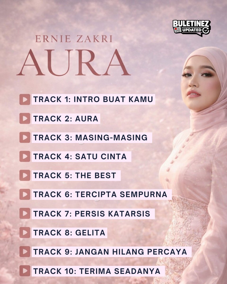 BuletinEZ's tweet photo. Bersempena Hari Wanita Sedunia, dengarkan album Aura oleh Ernie Zakri di semua platform muzik hari ini.

Raikan kekuatan, keindahan dan inspirasi wanita. 🩷🌸
#HariWanitaSedunia #Aura #ErnieZakri https://t.co/0neu0qqHU9