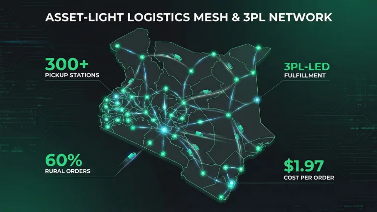 $JMIA Kenya is focused on an asset-light logistics strategy, where they leverage 3rd-party logistics.