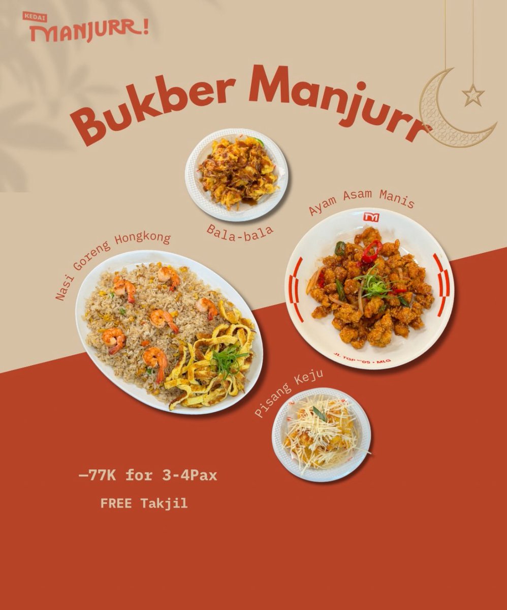 tommyhartnt's tweet photo. TELAH HADIR KEDAI MANJURR  , menjual berbagai macam makanan nusantara mulai harga 18 rb murah enak dan nyaman 
⏰ 08.00-22.00 
📍Jalan  TGP no 5 , Malang #pasarmingguinfomalang  @infomalang https://t.co/iBbM1C4ZTG