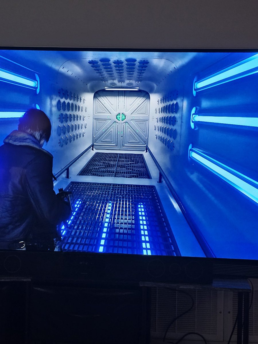 Pmckee299's tweet photo. Anyone else think we were dodging Laser walls at this part? Lol #re9 https://t.co/iDVVkQ7ezO