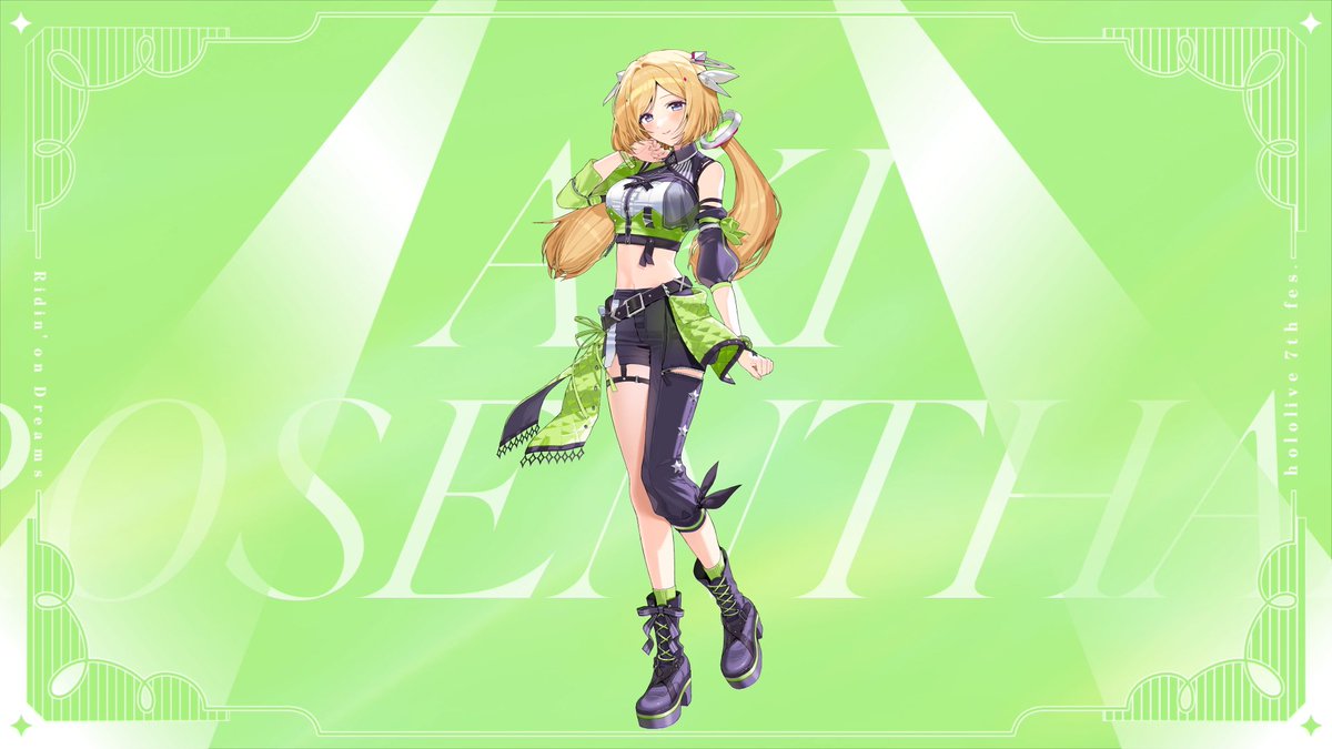 akirosenthal's tweet photo. 現地組！アキロゼのペンライトはLightGREEN🍏
カメラで抜かれた時はいっぱい声出して盛り上げアピールよろしくね！

オンライン組！可愛いスクショ任せたよ！！
配信後に可愛い瞬間撮影できたらXにあげてね！
 #hololivefesEXPO26_DAY3 https://t.co/tKVjCQBLpe