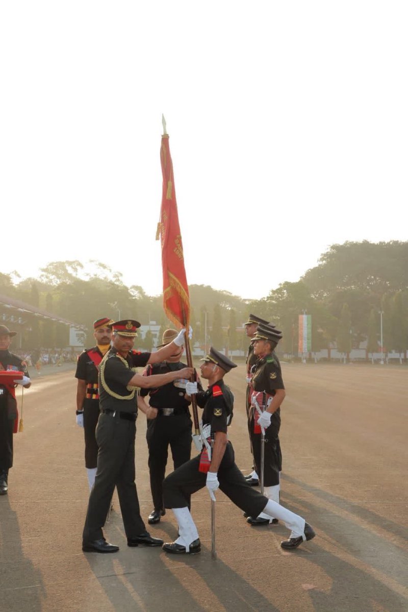 Looking towards the camera while presenting a banner is disrespectful to the presentation ceremony. This desire to be captured on camera for posterity is making light of solemn and dignified conduct expected at such events. The Army needs to put a stop to this new style of parade