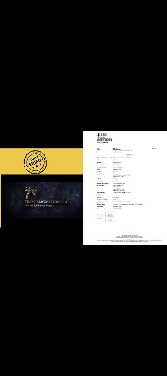 chill_worldwide's tweet photo. TEAM IMAGINATION L.L.C. is officially verified! These funds have been successfully executed, all thanks to @ubs 💯💯. Friendship luck is indeed smiling down on you, James! 💥 #TEAMIMAGINATIONLLC #NOTARIZED #FRIENDSHIP https://t.co/nxdUjieFRy
