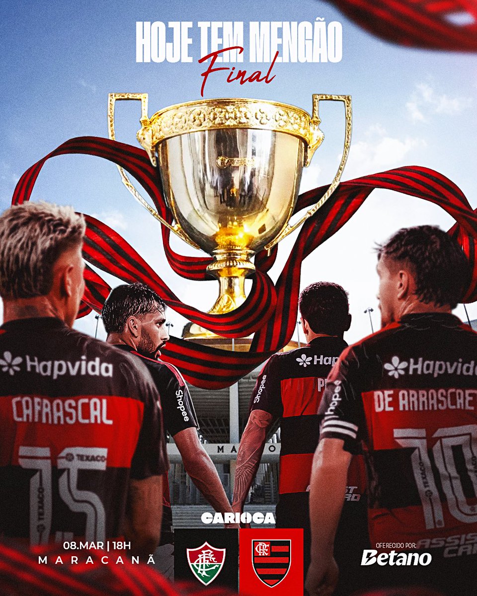 Vocação pelo protagonismo. Clube de Regatas do Flamengo!

Hoje tem MENGÃO em campo em busca de mais um título. É Fla-Flu, em pleno domingo no Rio de Janeiro, decidindo mais um Carioca! 

Com a benção de São Judas Tadeu, vamos pelo Tri. Por nós, pelos nossos. Sempre!

🎟️ INGRESSOS