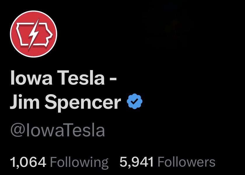 Iowa Tesla - Jim Spencer tweet media
