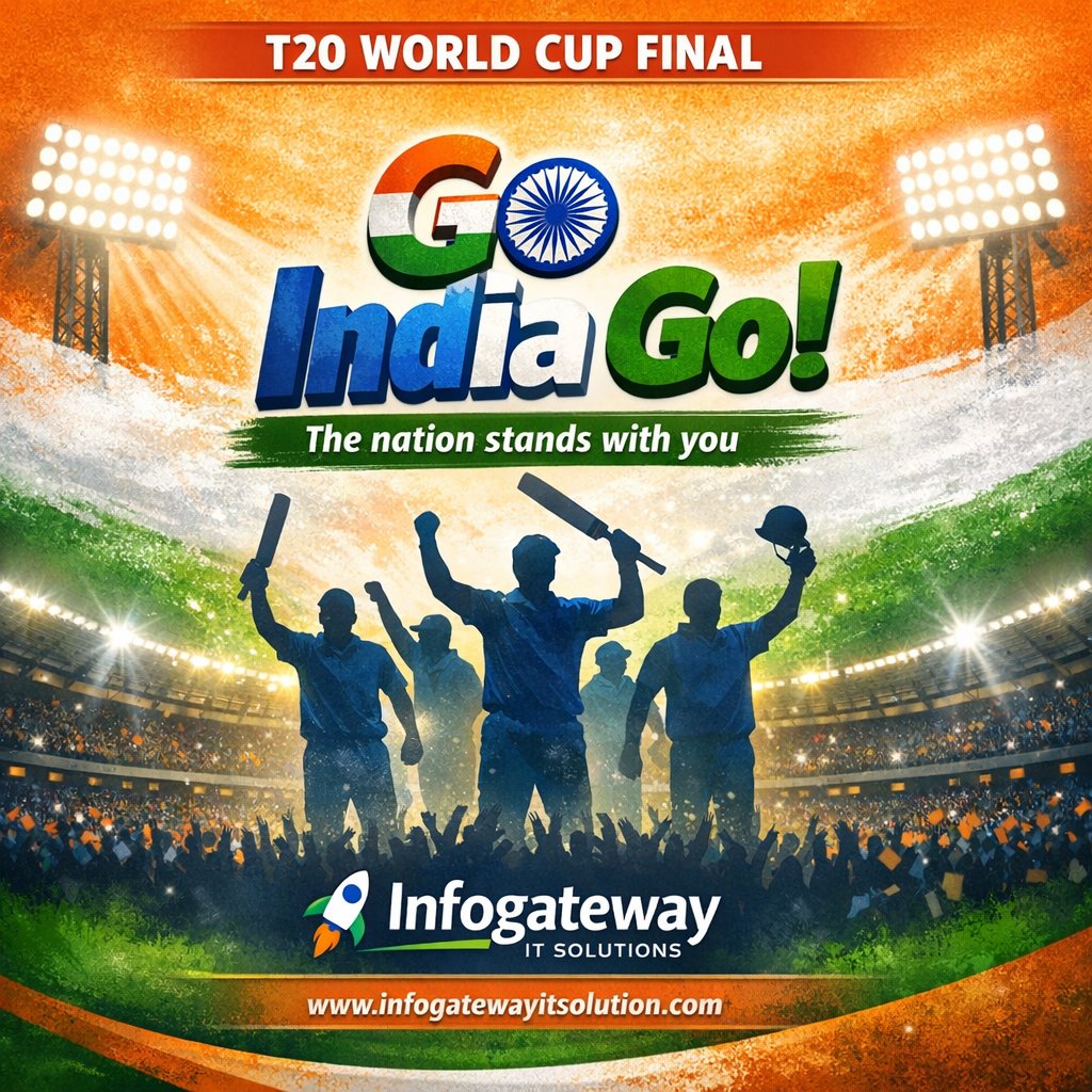 InfogatewayITS's tweet photo. 🏏 The Big Final is Here!

Cricket fans, get ready for the ultimate clash!
🇮🇳 India vs New Zealand 🇳🇿

Who will lift the trophy? 🏆
🌐 https://t.co/xMe3TX2Niu

#T20Final #INDvsNZ #CricketFinal #TeamIndia #InfogatewayITSolutions https://t.co/K2zVkn4xh5