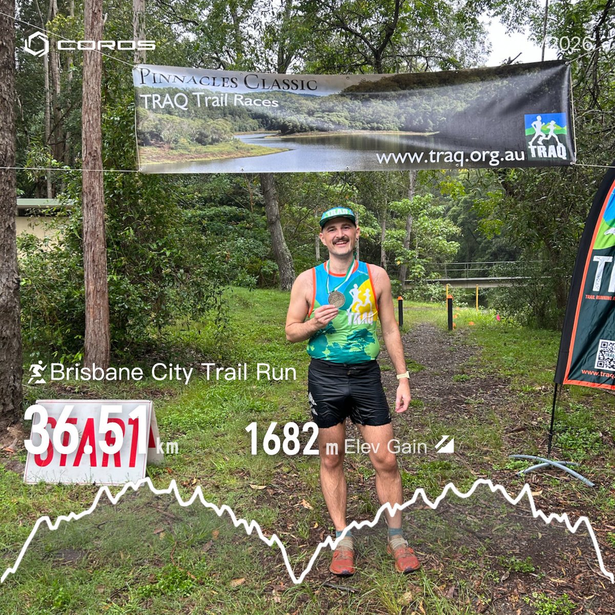 Pinnacles Double delivered on all fronts today. Hills, rain and mud in the back end of the race. 36km of constant up and down. The legs are sufficiently cooked.