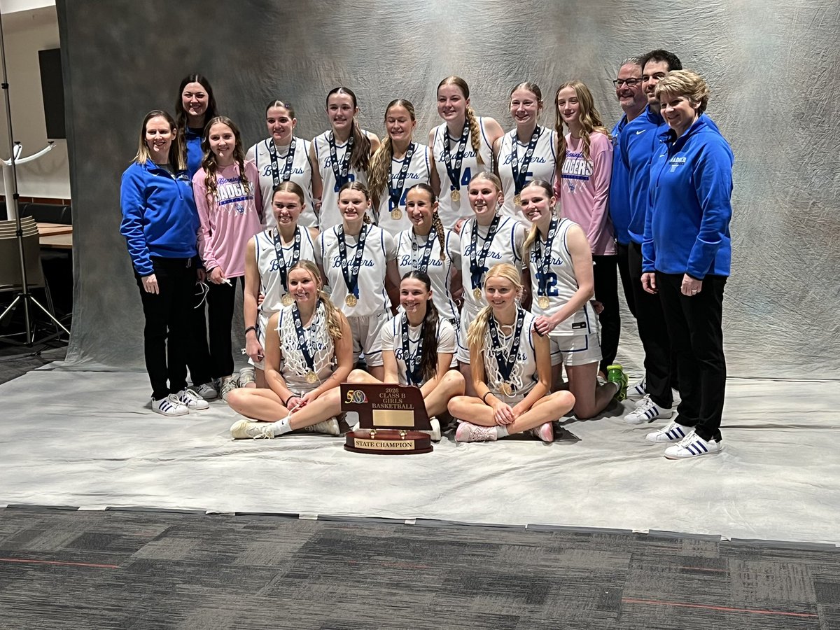 aaronplasBPS's tweet photo. Congratulations to the Bennington Girls Basketball team on winning the state championship with the first undefeated season in Class B since 2012! Incredible season! #WeAreBPS 🦡 🏀 🏆 https://t.co/xjvTFa9xV6