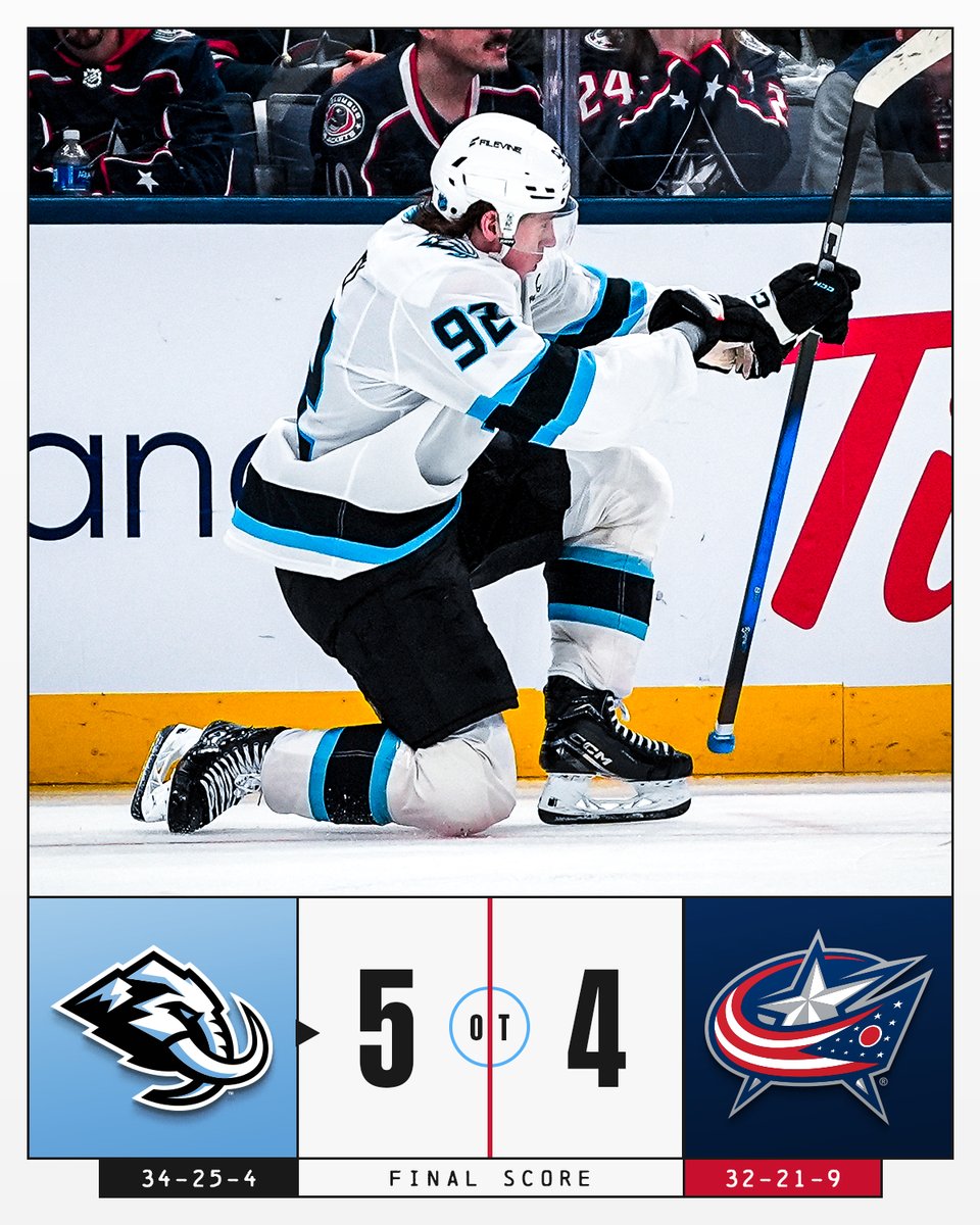 NHL's tweet photo. UTAH TAKES AN ELECTRIC GAME IN OVERTIME 🔥 https://t.co/xSQrC2s5bD