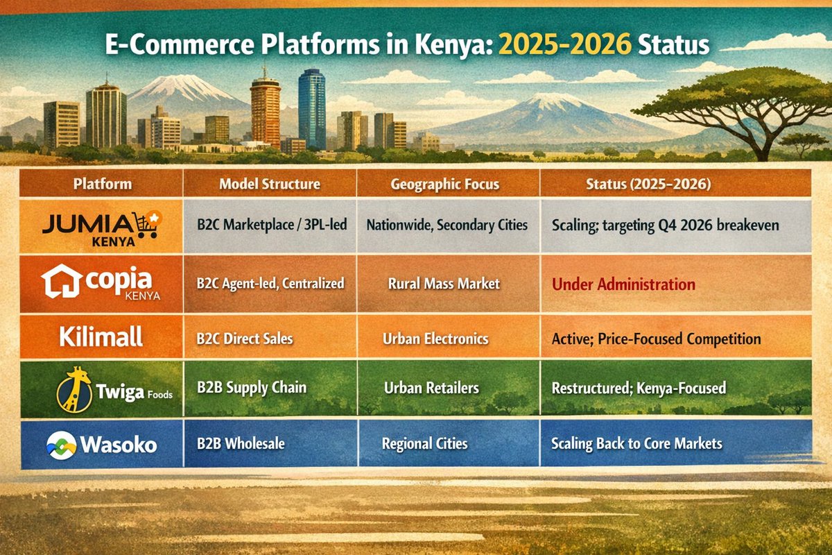 $JMIA is effectively navigating the competitive e-commerce industry in Kenya. They are the key nationwide player.