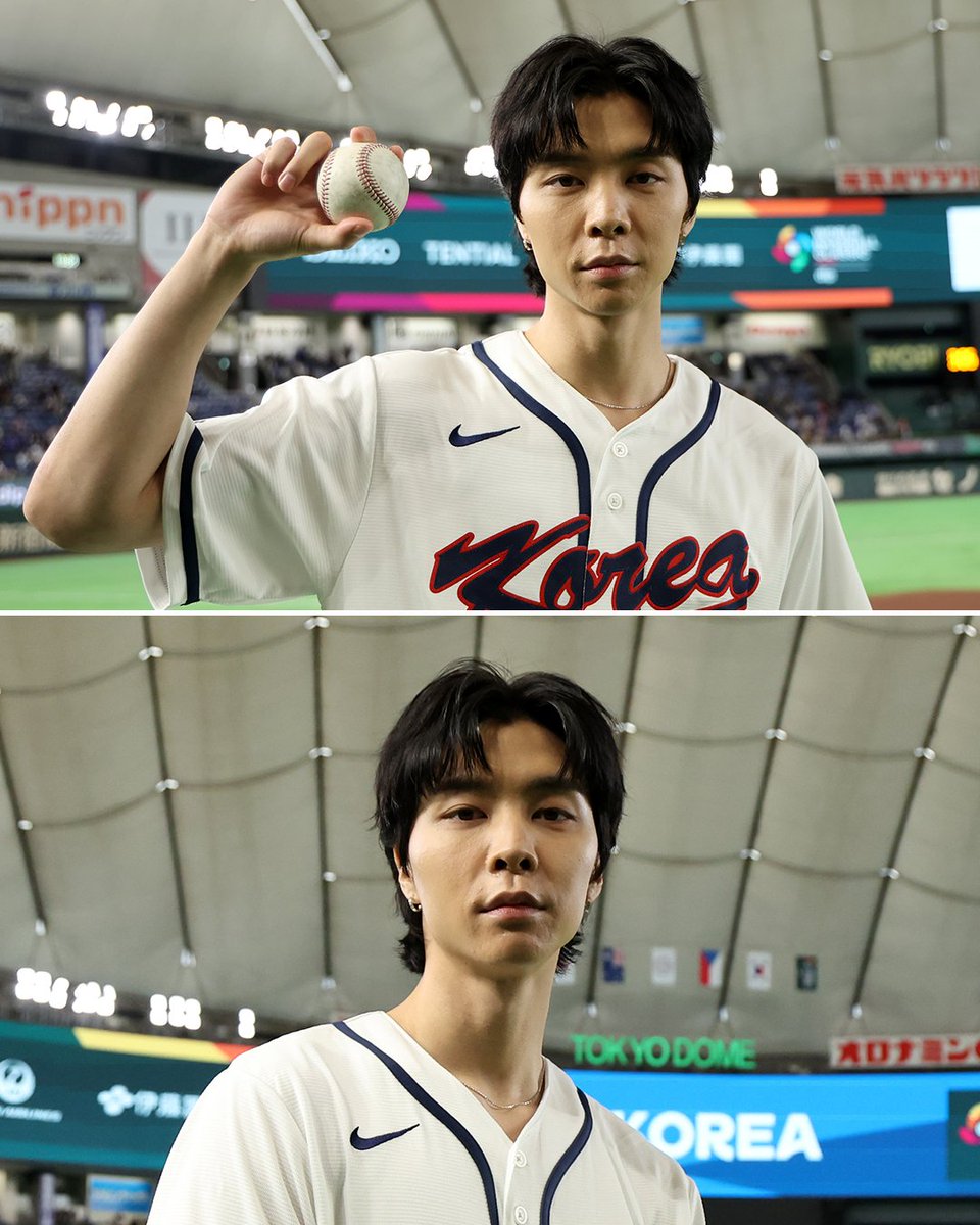 Johnny from <a href="/NCTsmtown/">NCT</a> is repping Korea at the #WorldBaseballClassic