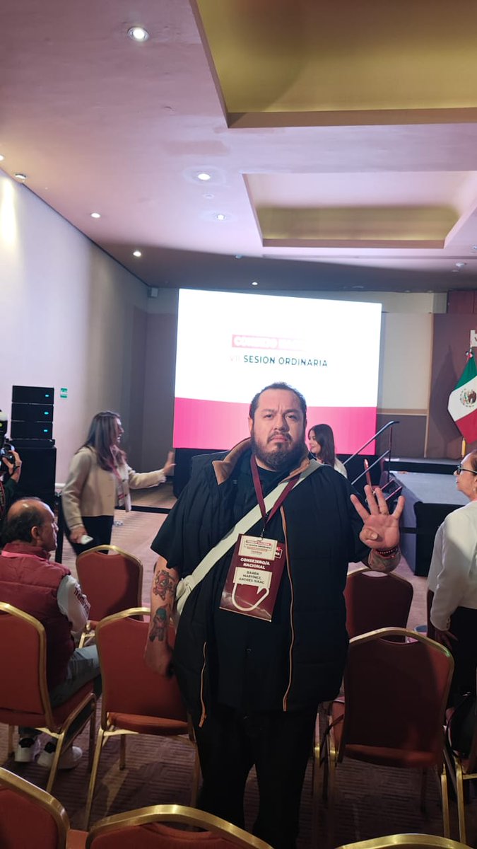 AndresBarbaM's tweet photo. Presente en el 7º Consejo Nacional de Morena, compartiendo este importante espacio con compañeras y compañeros del movimiento, así como con destacadas figuras nacionales.
Seguimos fortaleciendo la unidad, la organización y el compromiso con los principios de la #4T.
#Morena https://t.co/P225FFC4a4