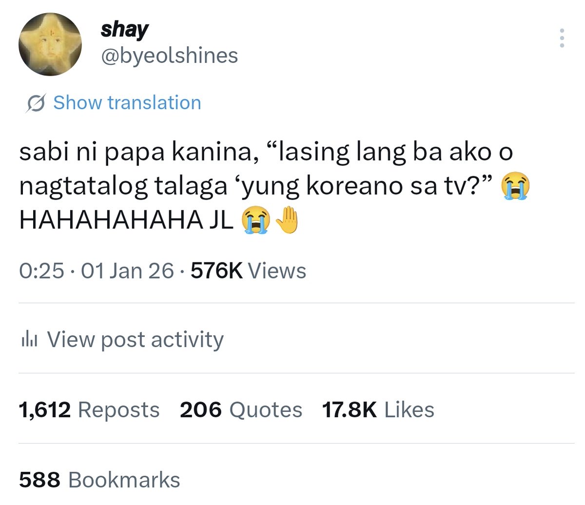 i just remembered jl also started this year with a hit tweet abt him ...