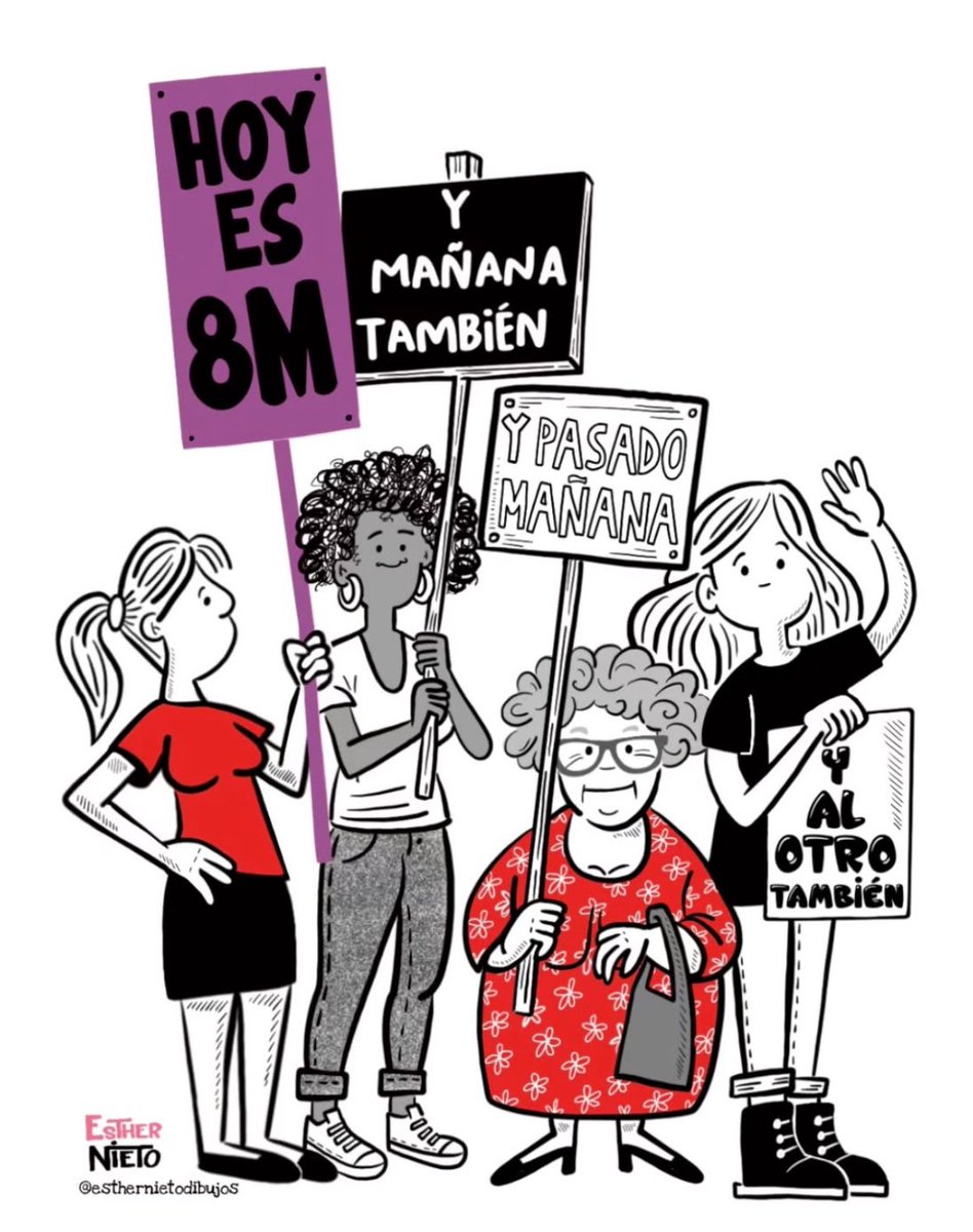 Que el #8M no sea solo un día en el calendario, sino el motor de cada mañana. 
Por las que estuvieron, las que estamos y las que vendrán: ni un paso atrás en la lucha por la igualdad 💜✊ #8M #DíaDeLaMujer