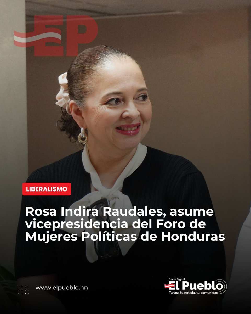 El_puebloHn's tweet photo. Rosa Indira Raudales, quien actualmente encabeza la Secretaría de la Mujer PLH ( @SecMujer_PLH ) y la gerencia administrativa del Consejo Central Ejecutivo, asume vicepresidencia del Foro de la Mujer Política de Honduras.
Lee la nota completa en:
https://t.co/bK8ApDlKLI
#elpueblohn
