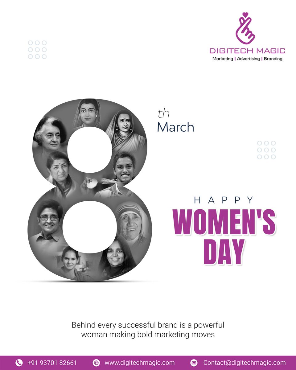 DigitechMagic's tweet photo. Empowered women build powerful brands. 💜

Digitech Magic celebrates the creativity, leadership &amp; strength of women who inspire change every day.

Happy Women’s Day!
.
.
🌐 https://t.co/tikqfsFlRE⁠
.
.
#WomensDay #WomenEmpowerment #InternationalWomensDay #DigitechMagic https://t.co/4tylBnG7Dj