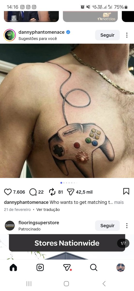 Gibawe's tweet photo. @tuitero_rafael Escolheria uma tatuagem de console do 64, faz o mesmo dano que o acima https://t.co/4q0WhQ3DZR