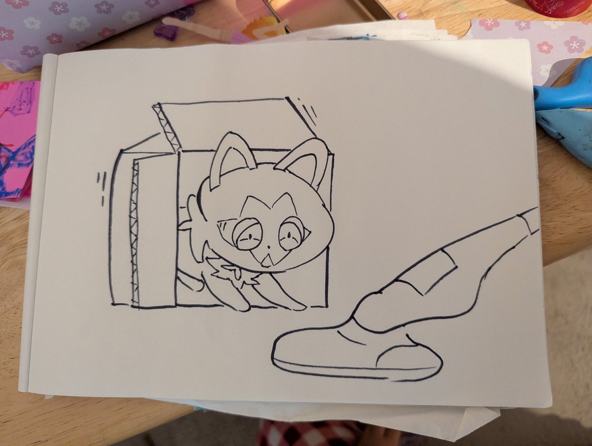 takepy000's tweet photo. 娘がポケモンキッズの曲にハマってるので塗り絵用の絵を仕込み中。
娘はピッピやけど、俺は掃除機にビビるニャオハが一番好き。 https://t.co/sMqz6axdF2